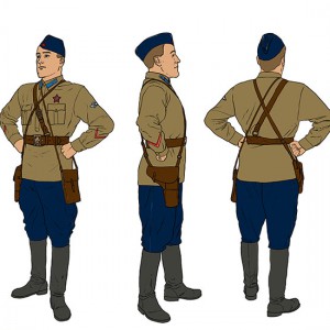 Officer-of-the-Red-Army-Aviations-in-the-summer-uniform-1941-color